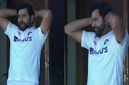 rohit sharma gets frustrated in first test match against sl