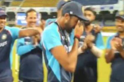 Sandeep Warrier cried after being handed over his maiden India cap