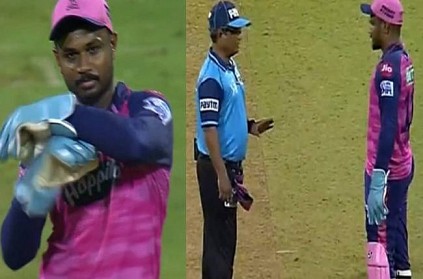 sanju samson call for drs after umpire give wide