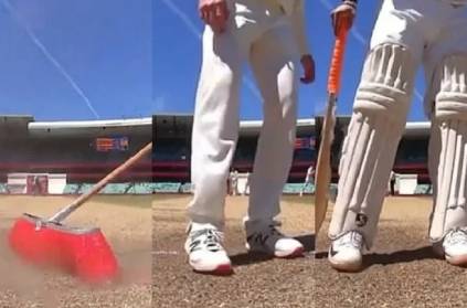 SCG staff swept and repainted it before smith scuffed it