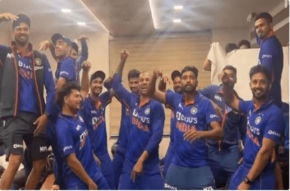 Shikhar Dhawan shared a video of celebrations after winning SA