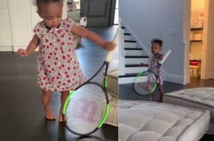 \'Smash that racket babygirl\', serena williams daughter viral video