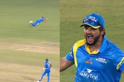 Suresh raina catch in road safety series stunned fans