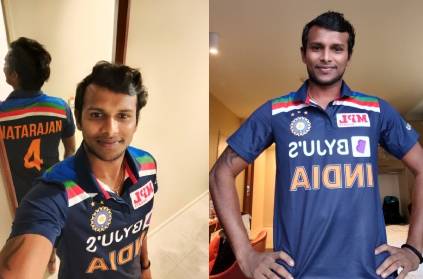 T natarajan share his latest photo in retro indian jersey