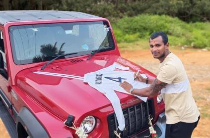 T Natarajan thanks Anand Mahindra for Thar SUV