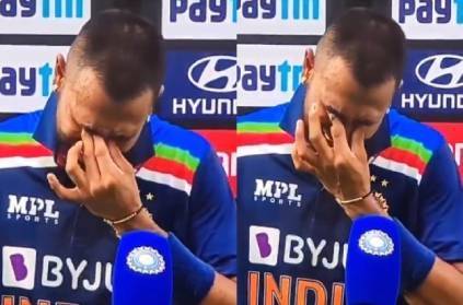 Tearful Krunal Pandya dedicates ODI debut to late father