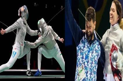 tokyo olympics argentina fencer dramatic proposal coach