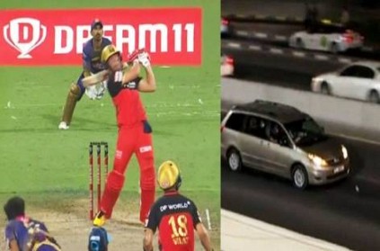 VIDEO IPL AB de Villiers Hits Moving Car As His 6 Sails Out Of Stadium