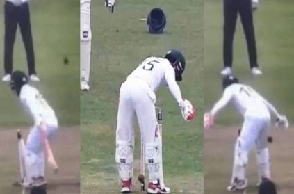 Video Mushfiqur Rahim Uses His Thigh To Stop Ball Hitting Stump