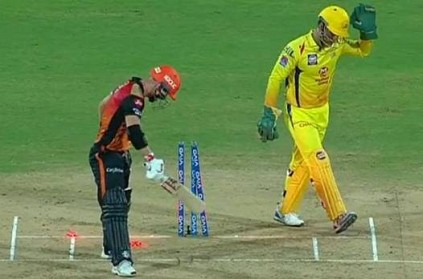 WATCH: Dhoni sends Warner packing with lightning quick stumping