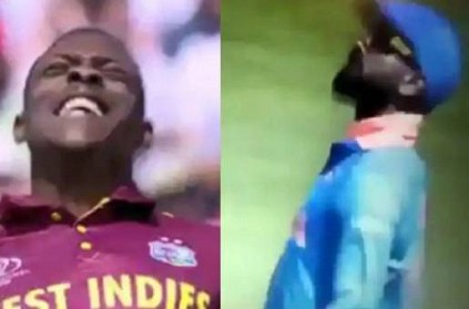 WATCH: Kohli mocks Sheldon Cottrell\'s Salute celebration