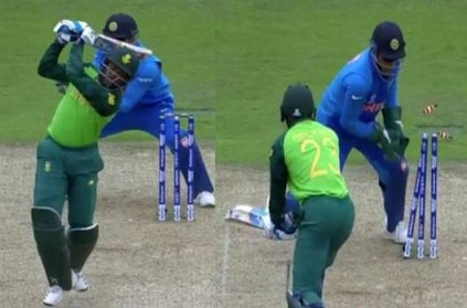 WATCH: MS Dhoni quick stumping during India vs South Africa match