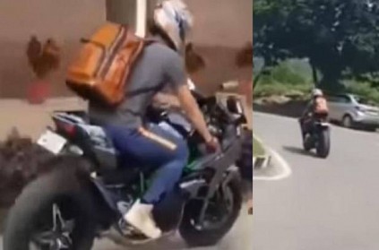 WATCH: MS Dhoni rides his Kawasaki Ninja H2 bike video goes viral