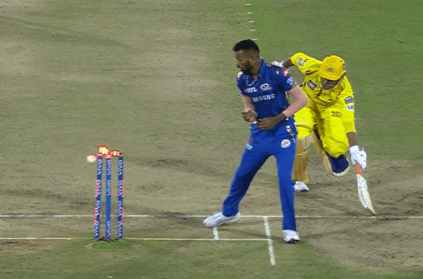 WATCH: MS Dhoni’s controversial run out during MI vs CSK match