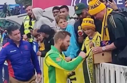 WATCH: Warner gives his Man of the match award to young Australia fan