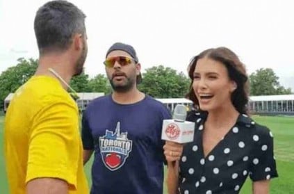 Yuvraj singh crashes Ben Cutting\'s interview with fiance