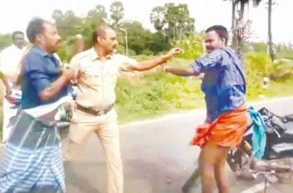 2 Drunk man attacks police in Thanjavur video goes viral
