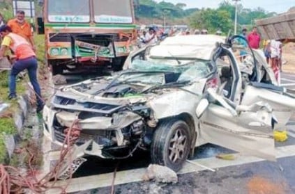 3 women died in car and lorry accident in dharmapuri