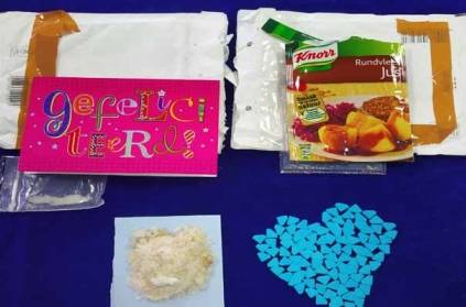 7 lakh drugs in soup mix packets Parcel seized at Chennai airport