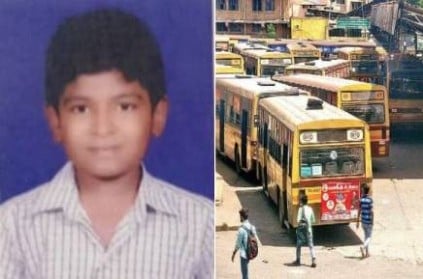 7th standard student died after fell down from bus