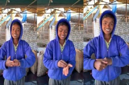 A video of a proper sanitary hand washing boy is going viral
