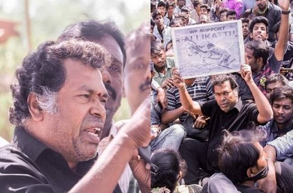 Actor Mayilsamy in Pro Jallikatu Marina Beach Protests