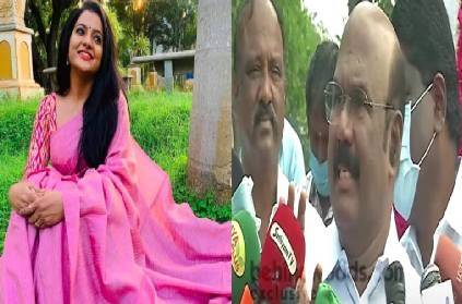 actress chithra case political connections answers minister jayakumar
