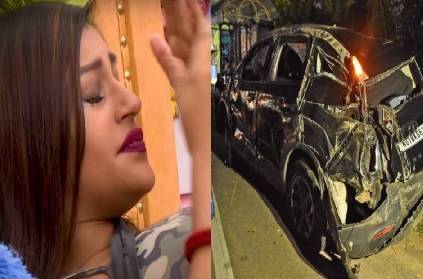 actress yashika anand car accident license seized police