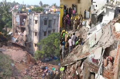 An apartment building collapsed in Tiruvottiyur, Chennai