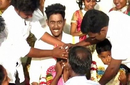 An earring ceremony held in memory of the idol in Dindigul