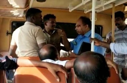 Armed force guards attacked government bus conductor