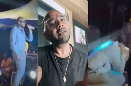 Benny Dayal hit by drone camera head and fingers get bruised