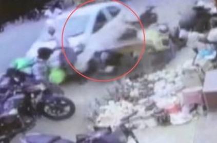 car accident in namakkal cctv footage released