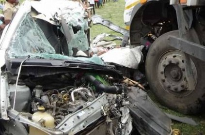 car and lorry accident near thiruvannamalai, 5 died