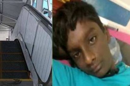 Chennai boy stuck in textile shop escalator during shopping