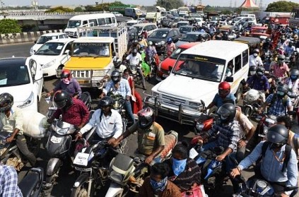 Chennai : Despite the lockdown, there is traffic jam at Padi flyover