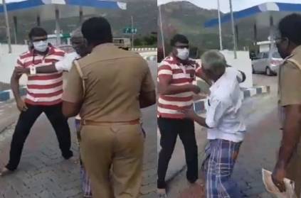 Chennai doctor shout to police in toll போலீஸிடம் கத்திய டாக்டர்