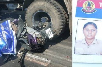 Chennai female cop run over by truck, dies