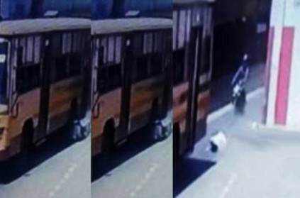 Chennai Man dead in MTC bus two wheeler accident