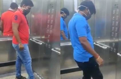Chennai Metro rail dept installed foot operated elevator
