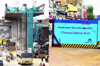 Chennai metro train station work traffic change in Porur