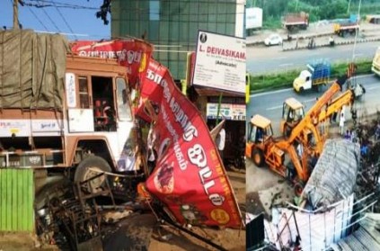 Chennai Sriperumbudur Accident One Died As Lorry Rams Into Hotel