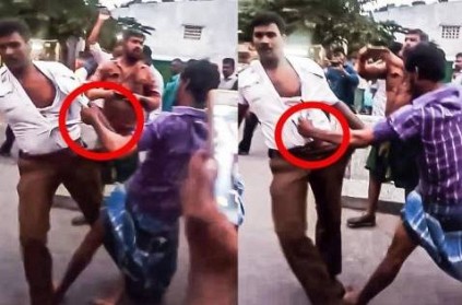 Clash Between Drunken man and Traffic Police in Tirupur