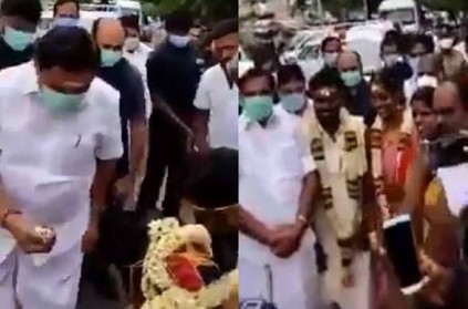 CM Edappadi Palanisamy wishes newly married couple video goes viral