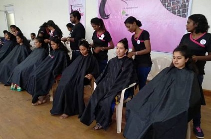 Coimbatore college students donated their hair for cancer patients