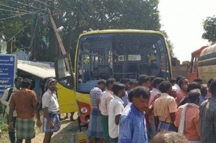 College bus accident in Perambalur 5 students injured