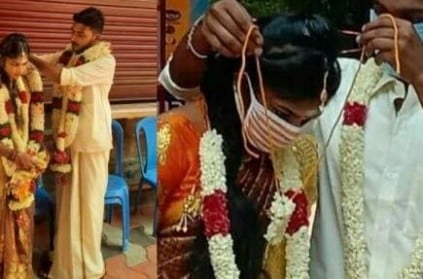 Corona : Inter state couple marry at Kerala Tamil Nadu border