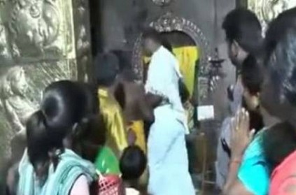 councillor husband assault temple priest Trichy videoviral