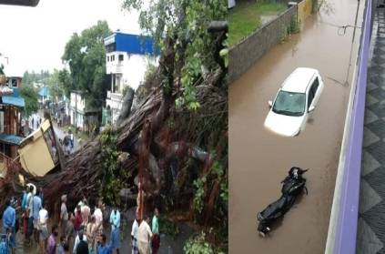 cyclone and heavy rain in flood Kanyakumari district