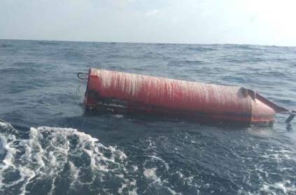 cylindrical mystery object floating in sea of Cuddalore